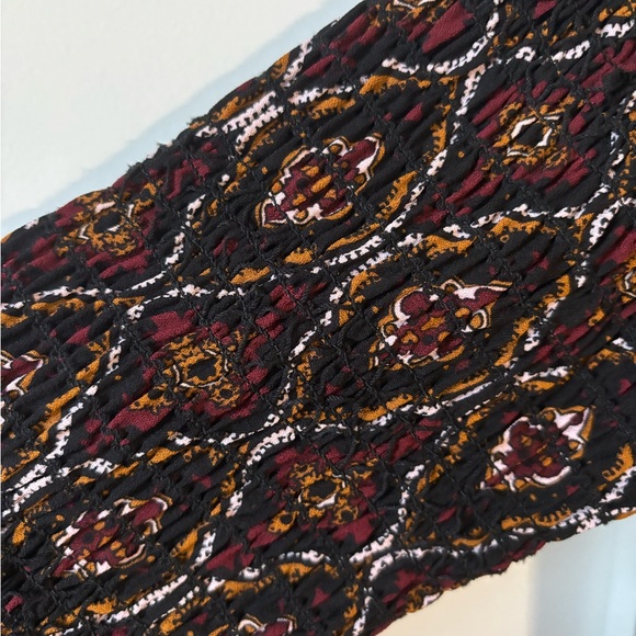 A.L.C. Geometric Long Sleeve Dress in Burgundy - Picture 4 of 8